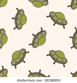 ufo , cartoon seamless pattern background