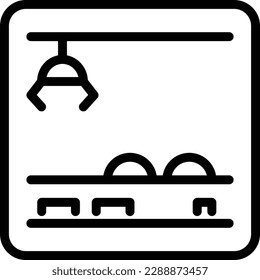 UFO catcher line drawing icon