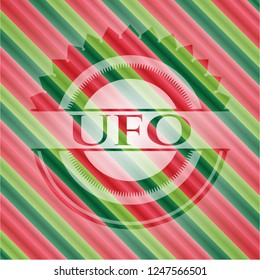 UFO christmas style badge..