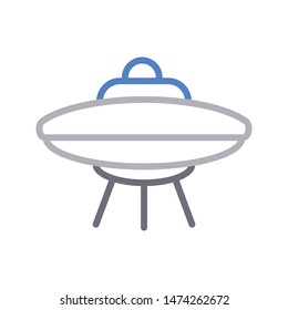 UFO colour line vector icon