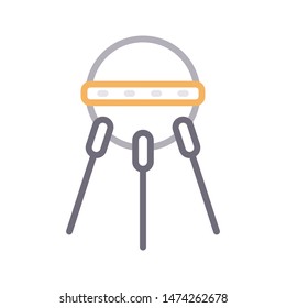 UFO colour line vector icon