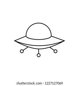 Ufo concept line icon. Linear Ufo concept outline symbol design. This simple element illustration can be used for web and mobile.