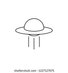 Ufo concept line icon. Linear Ufo concept outline symbol design. This simple element illustration can be used for web and mobile.
