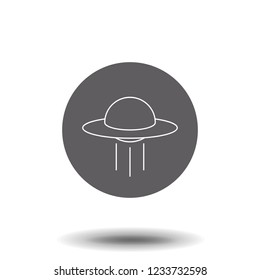 Ufo concept line icon. Linear Ufo concept outline symbol design. This simple element illustration can be used for web and mobile.