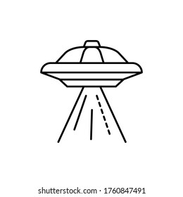 ufo concept line icon. Simple element illustration. ufo concept outline symbol design from space set. Can be used for web and mobile