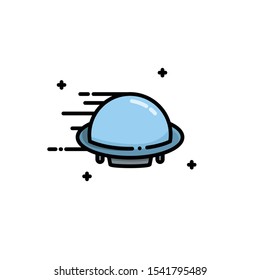 ufo conceptual design icon. for sticker, icon, logo, baner and more