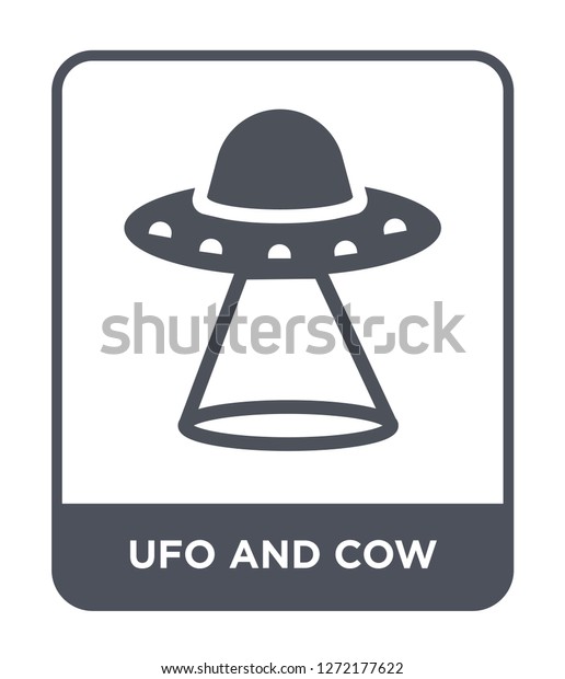 Ufo Cow Icon Vector On White Stock Vector (Royalty Free) 1272177622