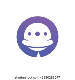 Ufo design element vector with modern creative concept idea