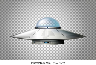 UFO design with glass dome illustration