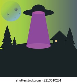 UFO design made with black,pink and green patterns