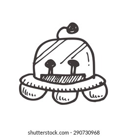 ufo doodle drawing