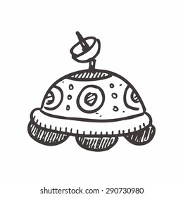 ufo doodle drawing