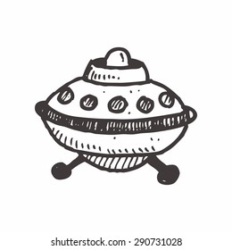 ufo doodle drawing