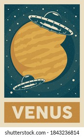 UFO Exploring Venus Classic Poster