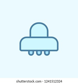 UFO field outline icon. Element of 2 color simple icon. Thin line icon for website design and development, app development. Premium icon