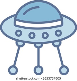 Ícone de Tom Azul Preenchido Ufo