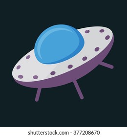 ufo in flat design