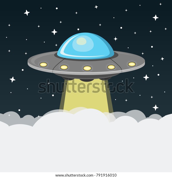 Ufo Flat Design Icon Stock Vector (Royalty Free) 791916010 | Shutterstock