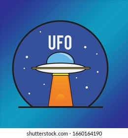 ufo flat design icon eps.10