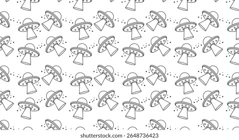 ufo fly vector pattern design background template