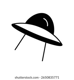 UFO Flying Alien Spaceship Fill Icon