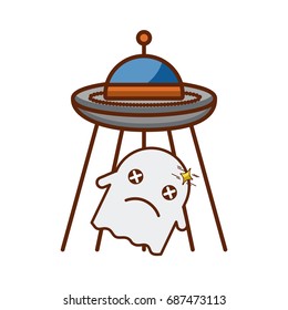 ufo flying with ghost