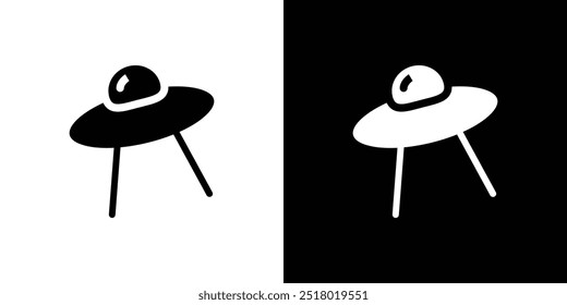 ufo ícone voador coleção de conjunto de preenchimento plano