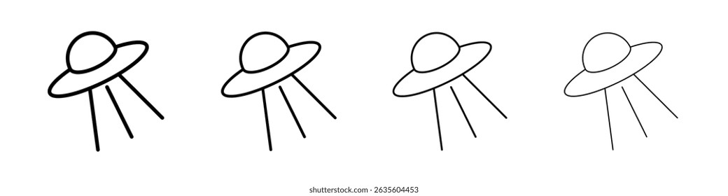 ufo flying icon Flat illustration sign