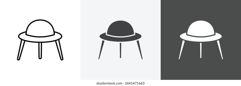 ufo flying icon set vector art