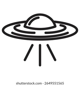 ufo flying icon vector illustration isolated sign