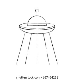 ufo flying isolated icon