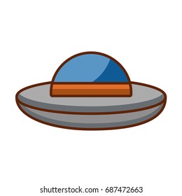 ufo flying isolated icon