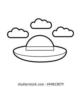 ufo flying isolated icon