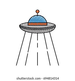 ufo flying isolated icon