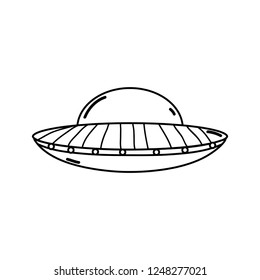 ufo flying with pop art style