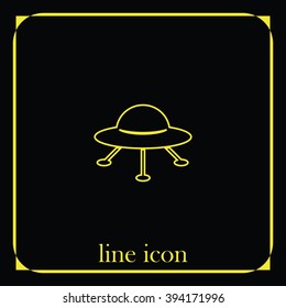 UFO Flying saucer Icon.
