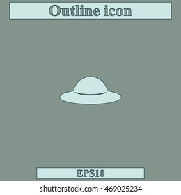 UFO Flying saucer Icon.