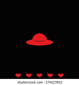 UFO Flying saucer Icon.