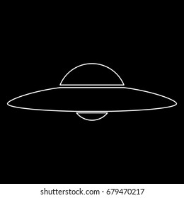 UFO. Flying saucer icon .
