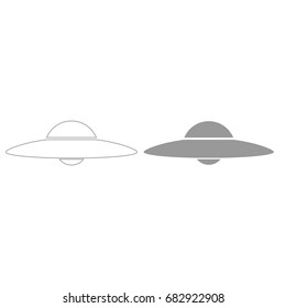 UFO. Flying saucer icon .