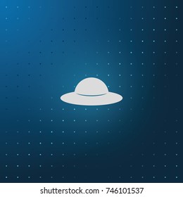 UFO Flying saucer Icon.