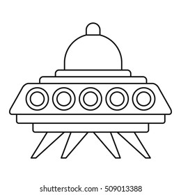 Ufo flying saucer icon. Outline illustration of ufo flying saucer vector icon for web