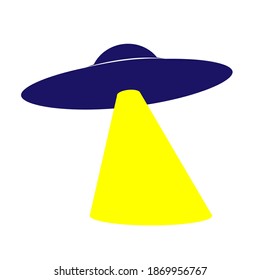 UFO Flying Saucer Icon vector simple design colour