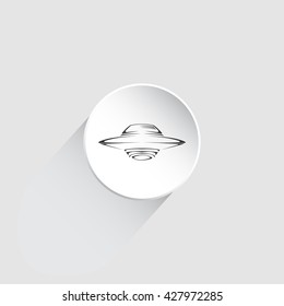 UFO Flying Saucer Icon. UFO Flying Saucer Vector. UFO Flying Saucer Vector illustration. UFO picture.