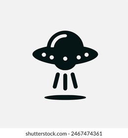 UFO Flying saucer logo vector illustration icon isolated on background