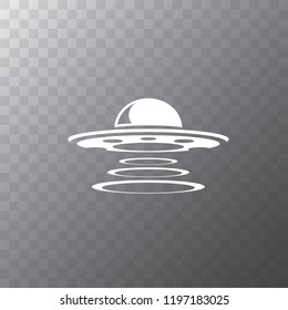 Ufo Flying Saucer Vector Icon Isolated On Transparent Background. Ufo Logo Design Template