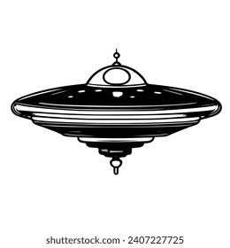 UFO flying saucer vector illustration