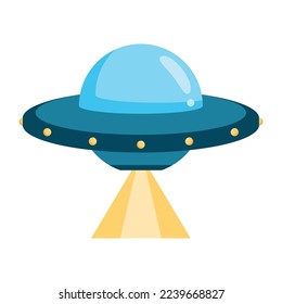 ufo flying space isolated icon