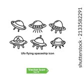 ufo flying spaceship icon, Space Aliens. UFO icon.