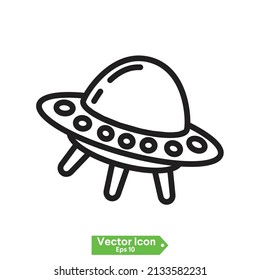 ufo flying spaceship icon, Space Aliens. UFO icon.